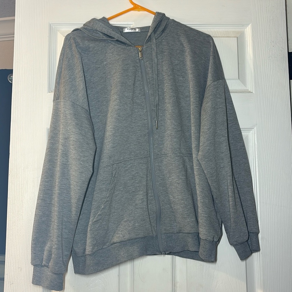 Gray Zeagoo zip up jacket from Amazon